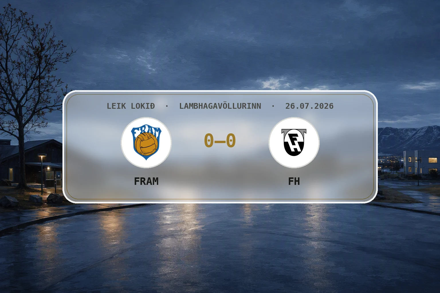 Rólegt umhverfi við Lambhagavöllinn eftir markalaust jafntefli Fram og FH.