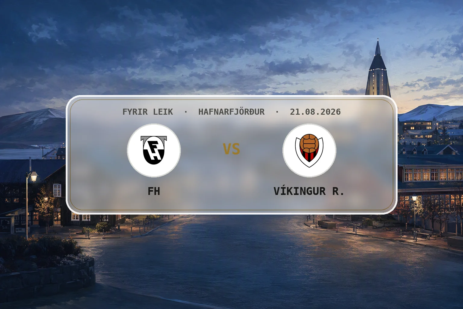Myndskreyting fyrir leik FH og Víkings í Bestu deild kvenna í Kaplakrika.