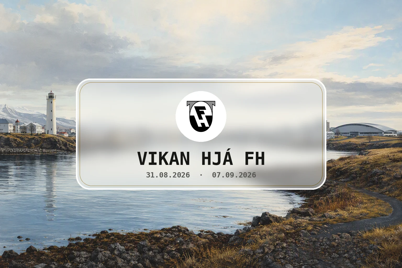 Rólegt síðsumarkvöld við Kaplakrika í Hafnarfirði.