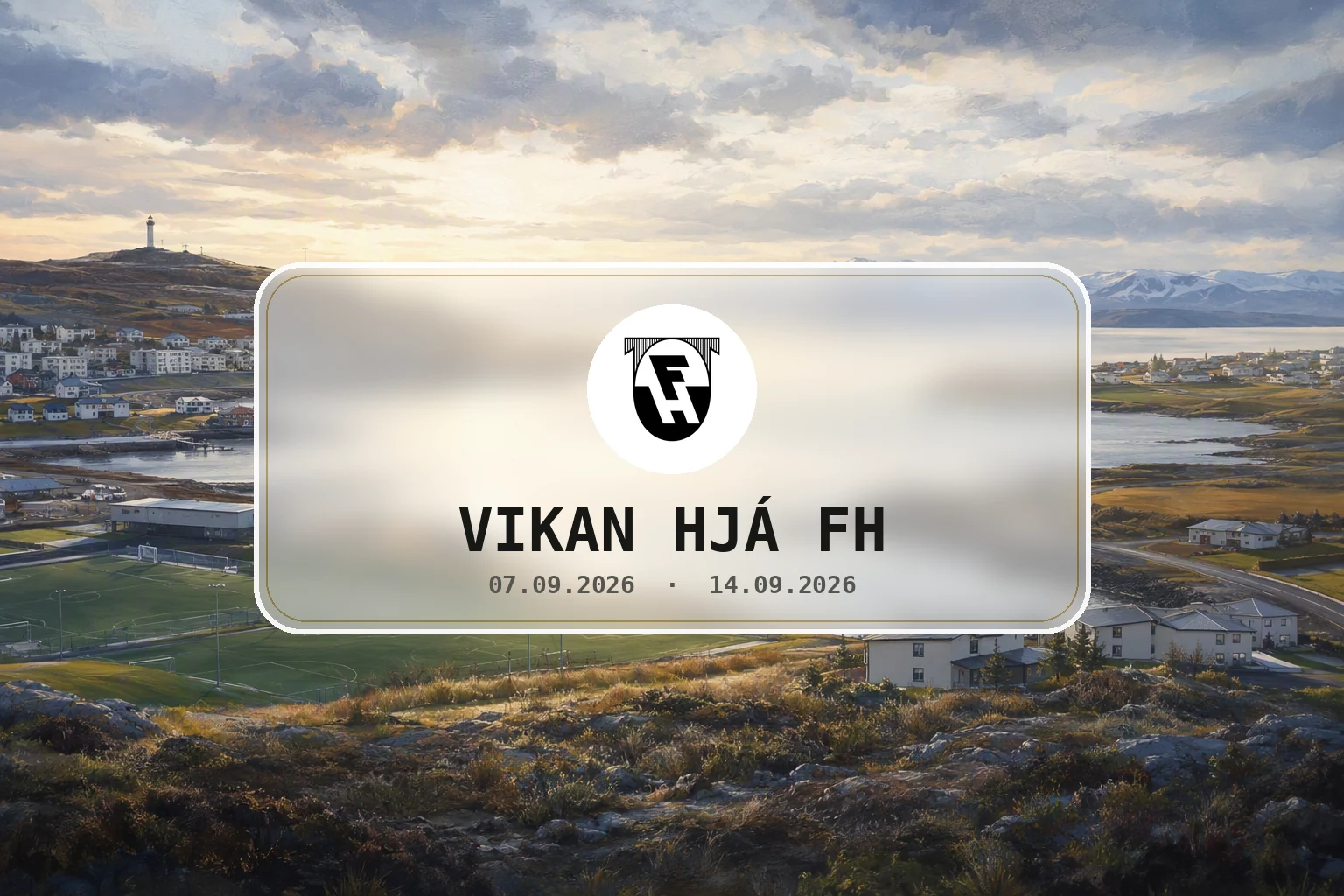 Rólegt haustkvöld við Kaplakrika í Hafnarfirði.