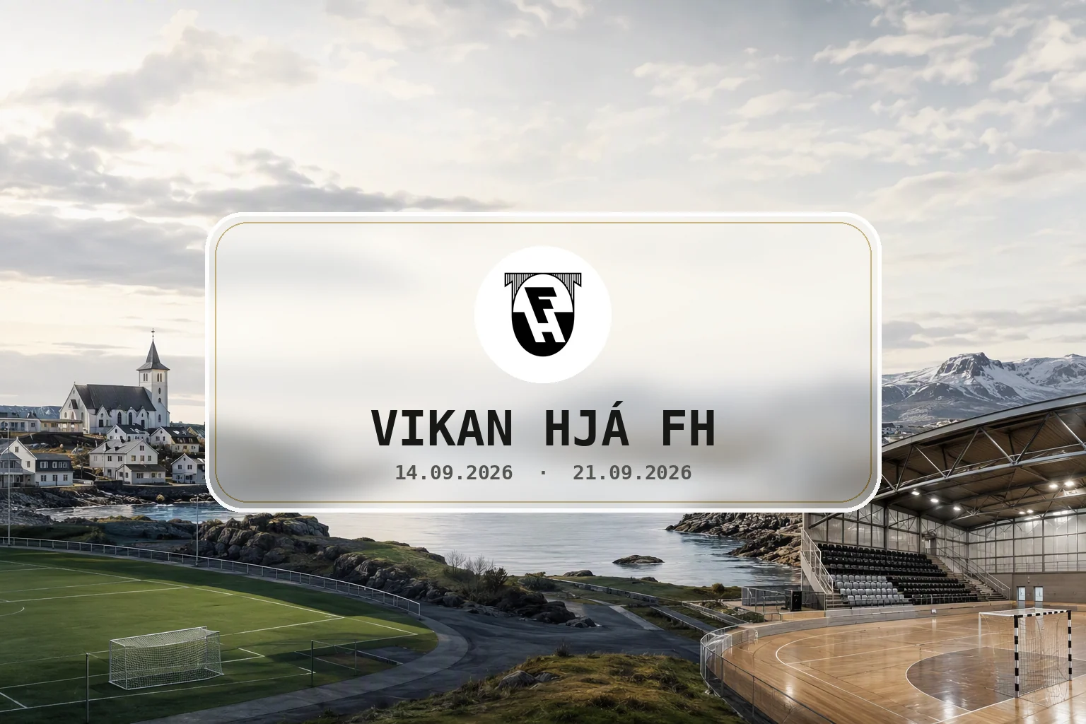 Rólegt haustkvöld við Kaplakrika í Hafnarfirði.