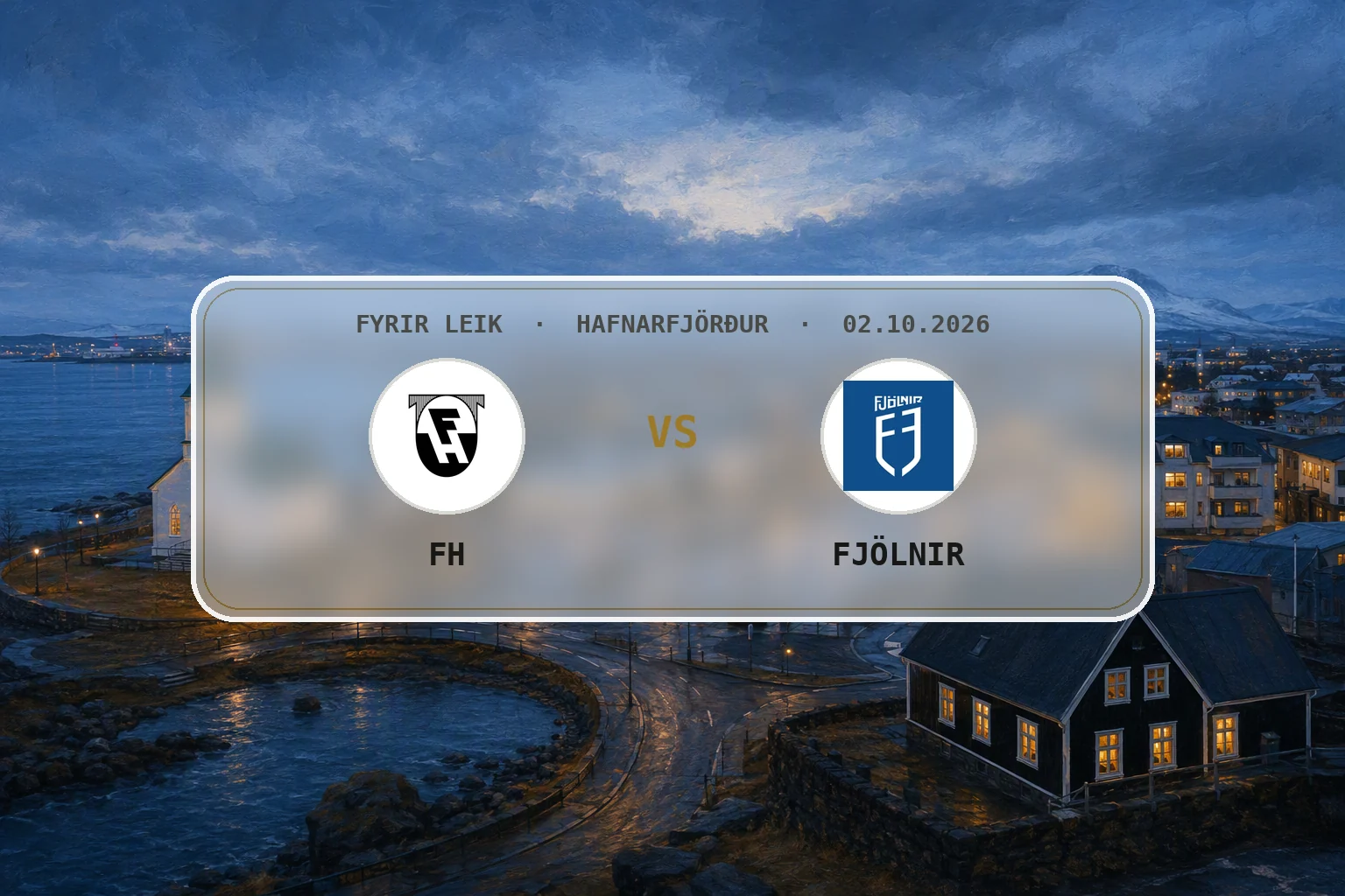 Rólegt haustkvöld yfir Hafnarfirði fyrir leik FH og Fjölnis