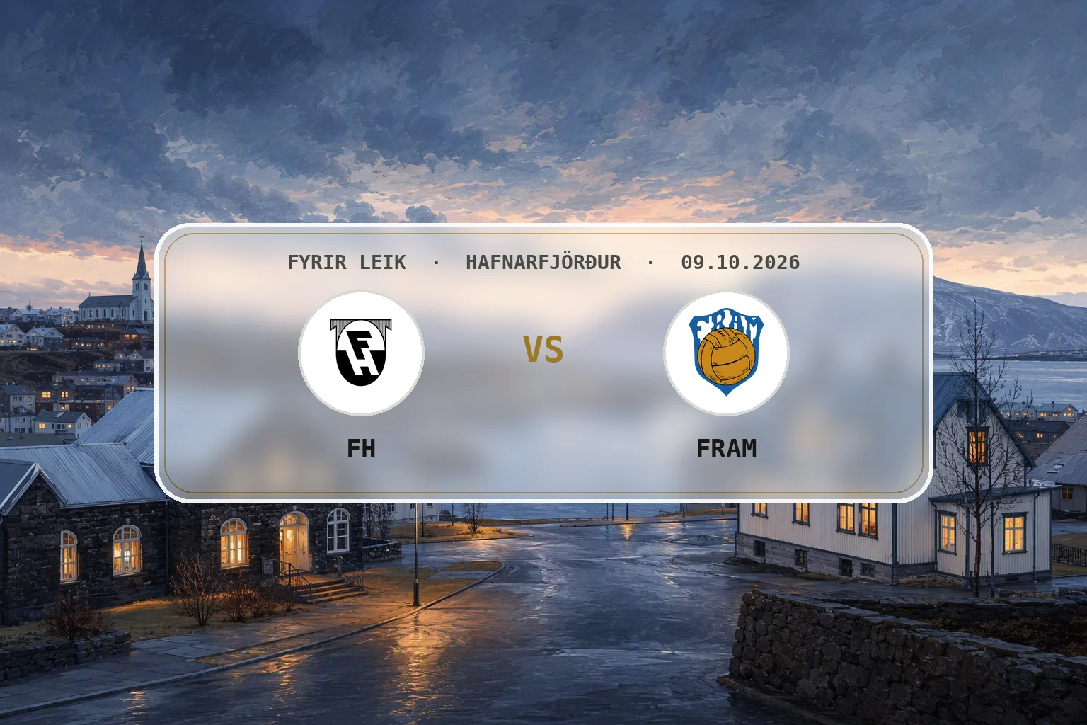 Rólegt haustkvöld í Hafnarfirði fyrir bikarleik FH og Fram