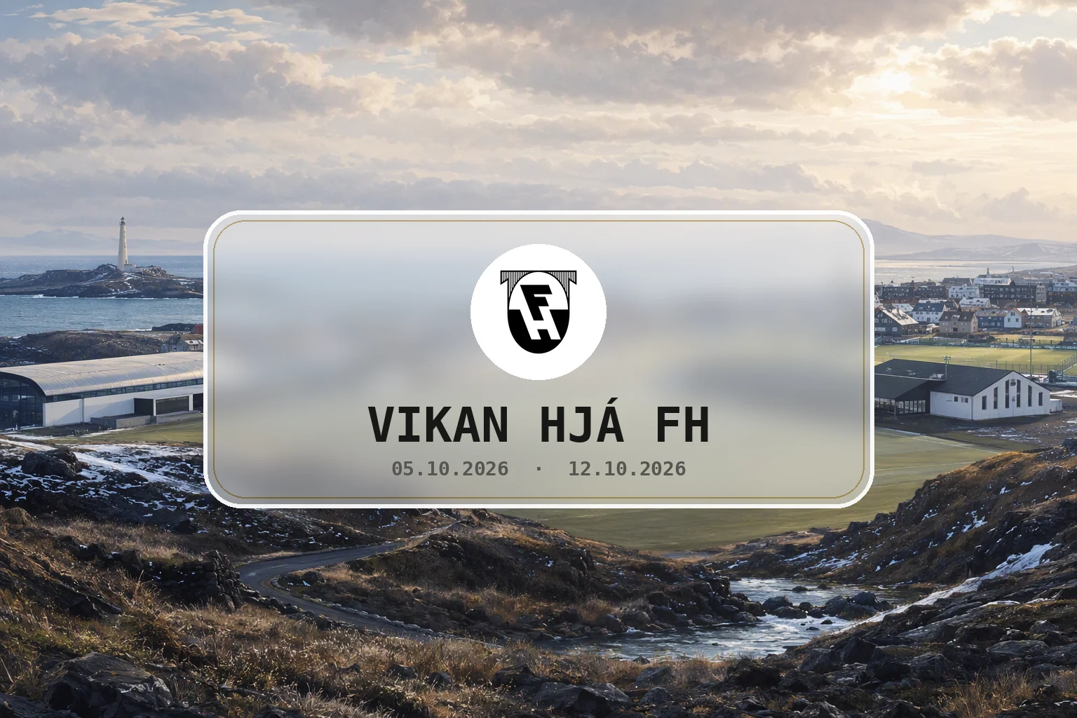 Rólegt haustkvöld við Kaplakrika í Hafnarfirði.